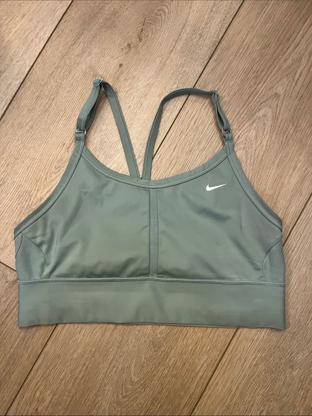 Nike Sage Green Double-Strap Light Support Sports Bra